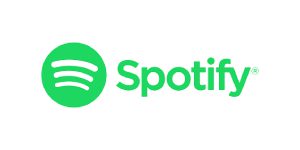 A green spotify logo on top of a white background.