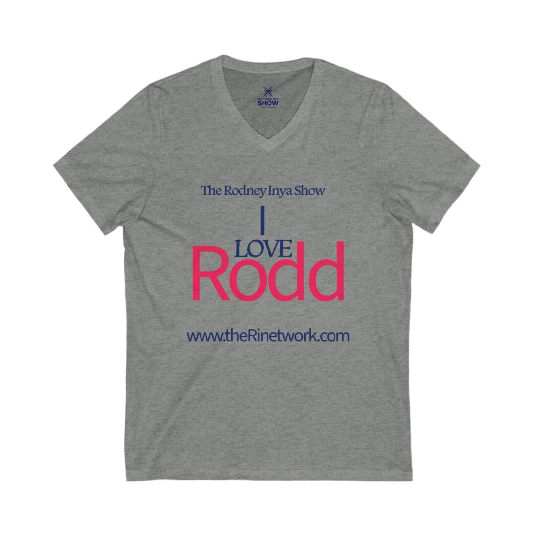 I Love Rodd Playful V-Neck Tee Casual Statement Shirt, Gift for Friends, Everyday Wear, Summer Style - Image 3