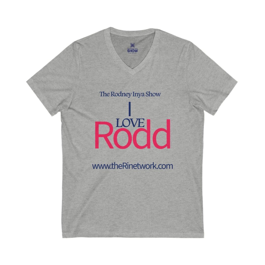 I Love Rodd Playful V-Neck Tee Casual Statement Shirt, Gift for Friends, Everyday Wear, Summer Style - Image 5